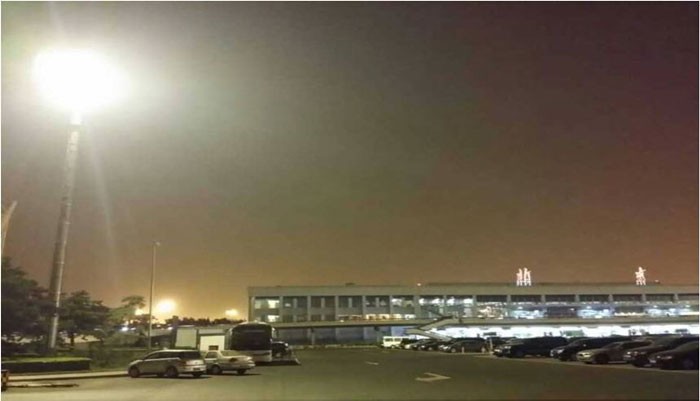 Proyecto de iluminación LED de alto poste del aeropuerto de Pekín capital